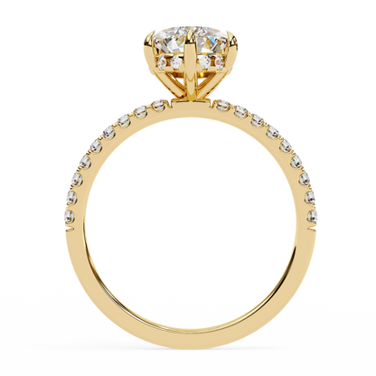 LGD Solitaire Ring Pear Stone (1.92ct) In 14K Gold  #LGD-PE-CD007