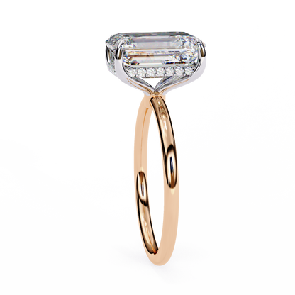 LGD Solitaire Ring Radiant Stone (2.54ct) In 14K Gold  #LGD-RT-CD084