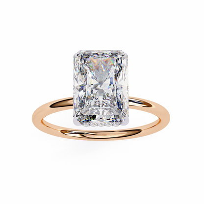 LGD Solitaire Ring Radiant Stone (2.54ct) In 14K Gold  #LGD-RT-CD084