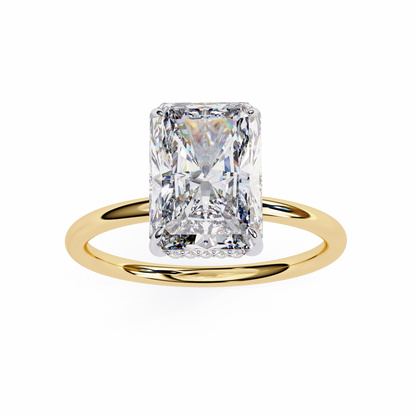 LGD Solitaire Ring Radiant Stone (2.54ct) In 14K Gold  #LGD-RT-CD084