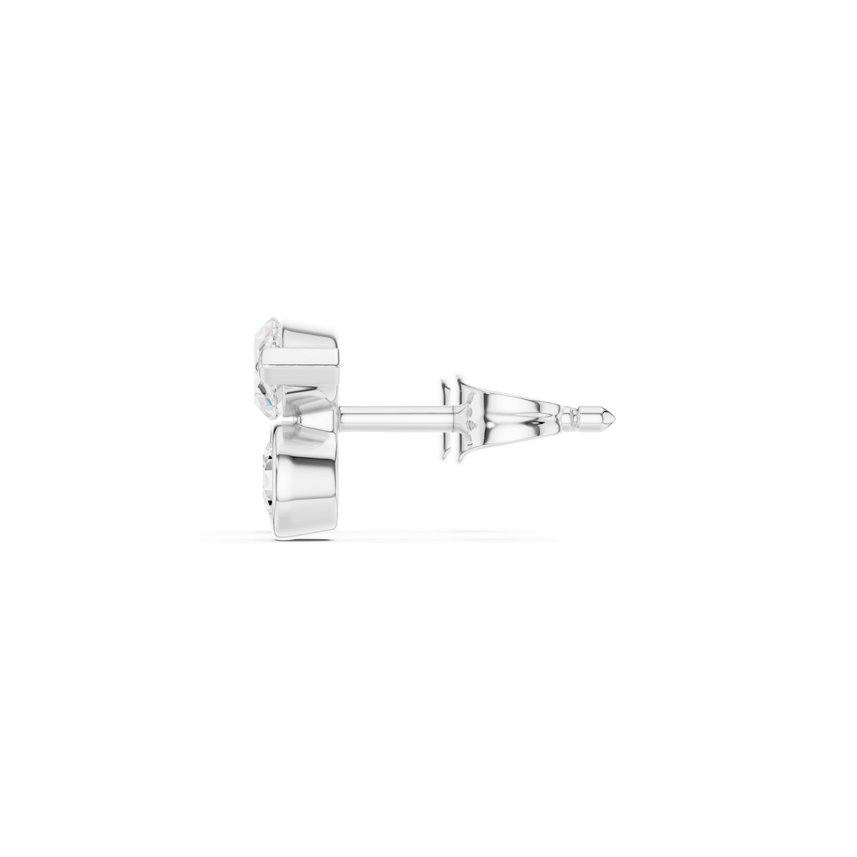 0.94 CT IGI Certified Marquise & Round Lab Grown Diamond Earstuds, White Gold