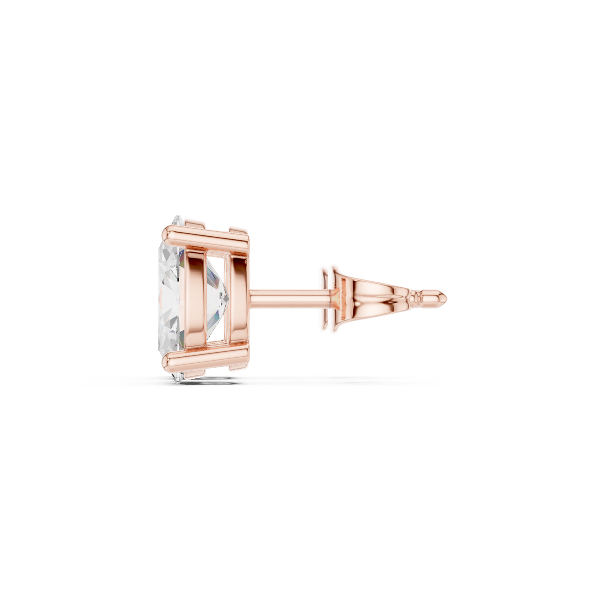 Luxury IGI Certified Oval Lab Grown Diamond Earstuds, Rose Gold