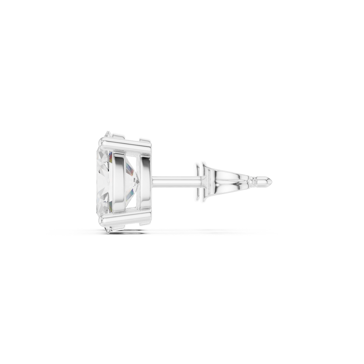 Luxury IGI Certified Oval Lab Grown Diamond Earstuds, White Gold