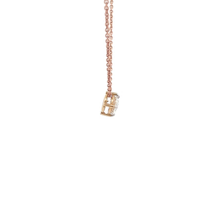 Solitaire Round Brilliant Lab Grown Diamond Pendant In 14k Gold