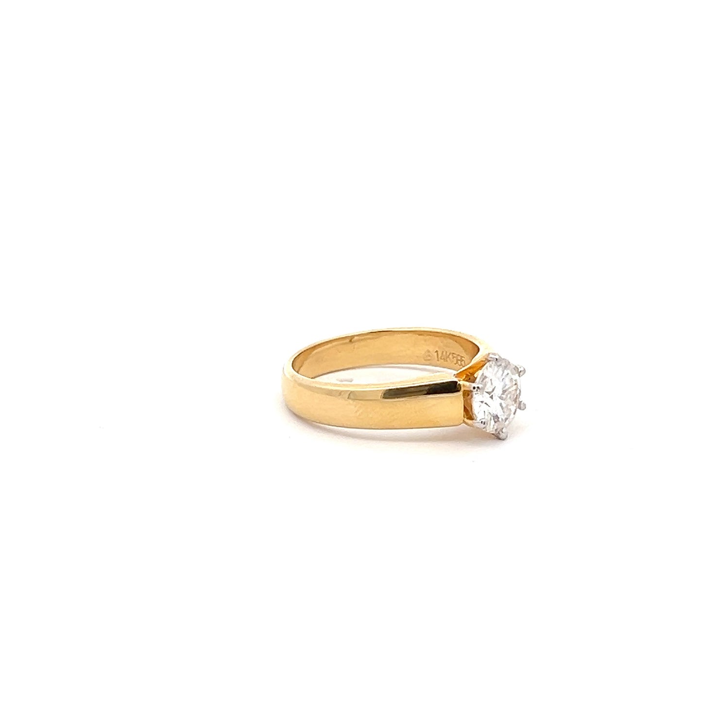 Anillo Heritage Halo de forma redonda de 1,50 quilates en oro de 14 k con moissanita cultivada en laboratorio Diamos