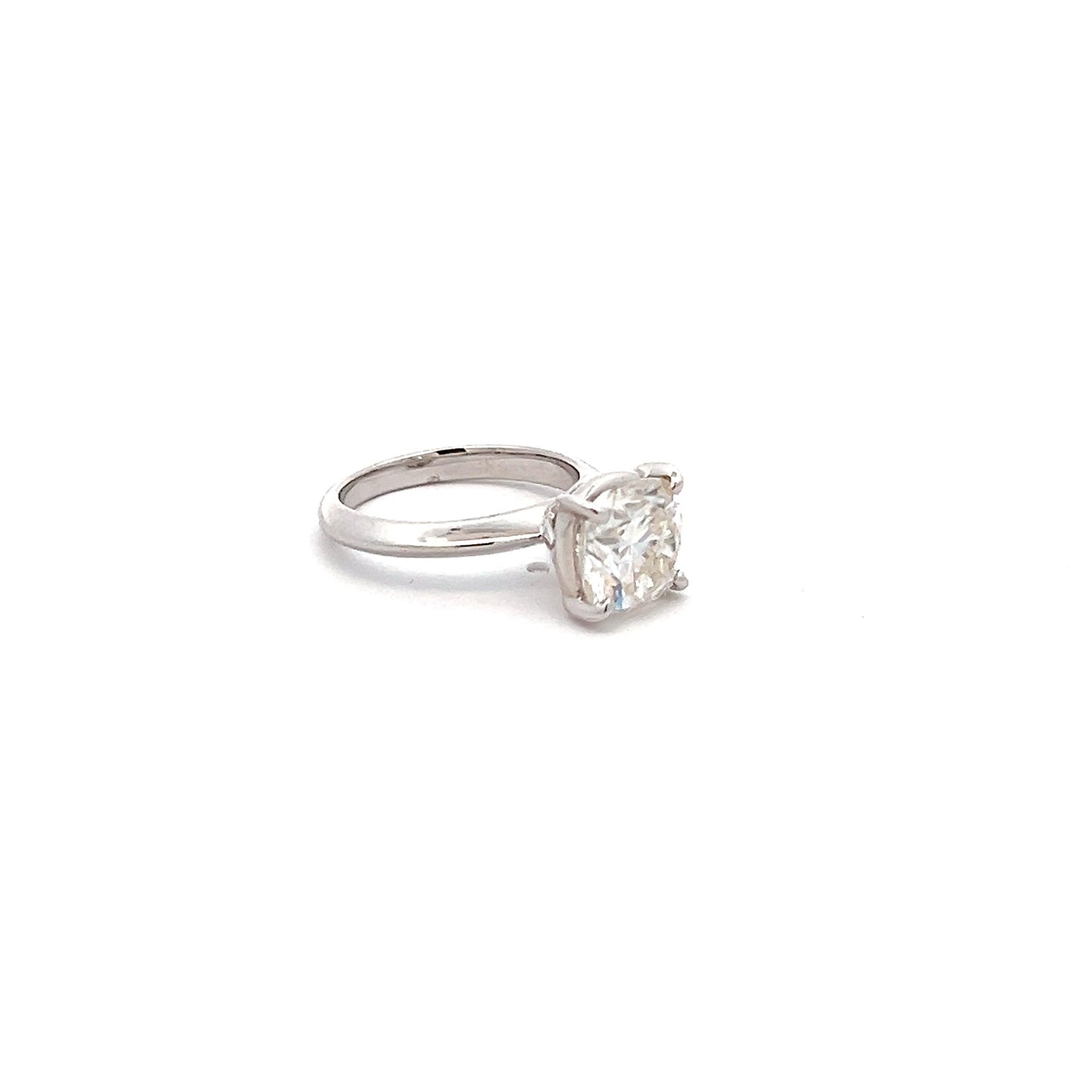 Radiant Bliss 3ct Cushion Cut Ring In 14k White Gold With Diamos Lab Grown Moissanite