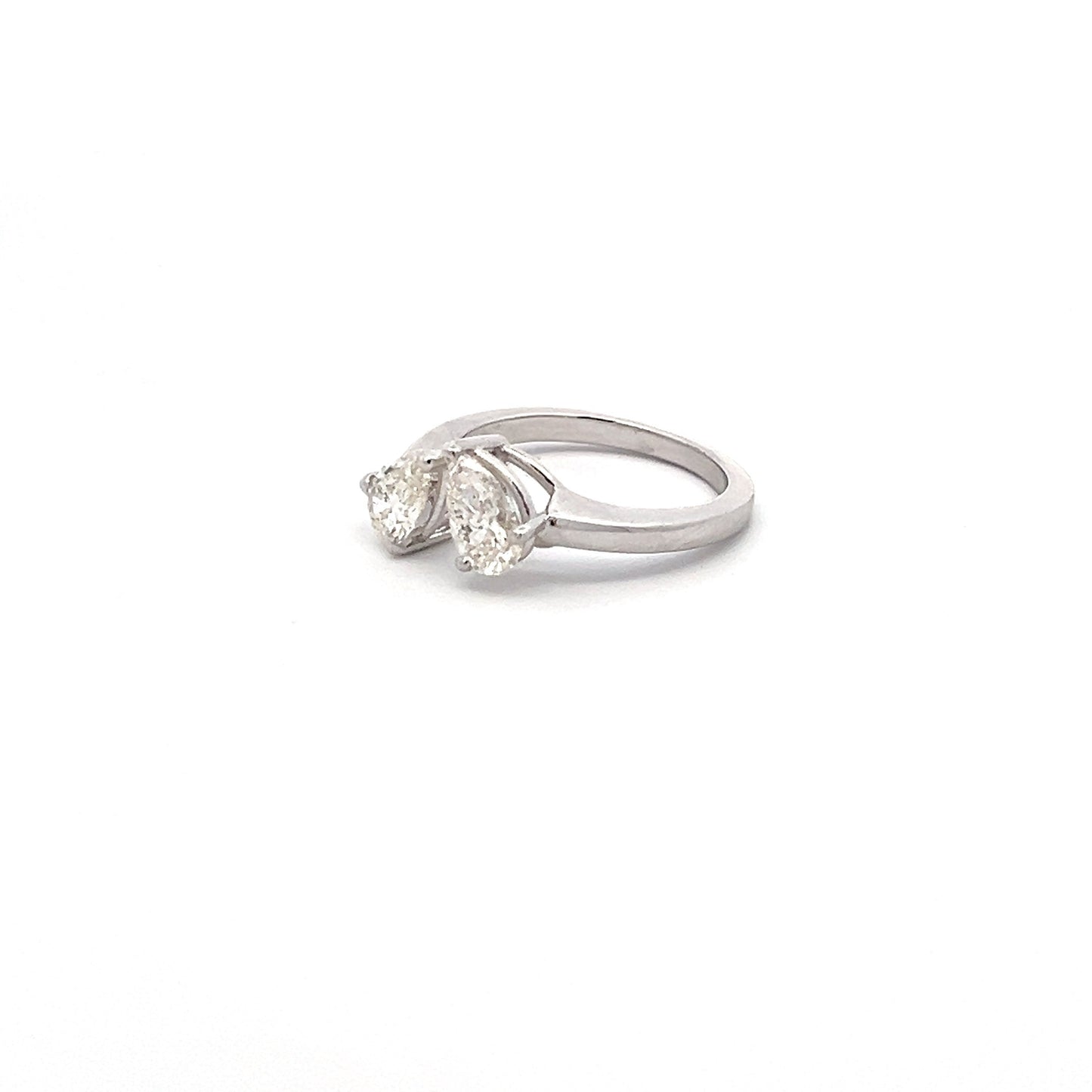 Elegant Glow 1.26ct Pear Shape Ring In 14k White Gold With Diamos Lab Grown Diamond