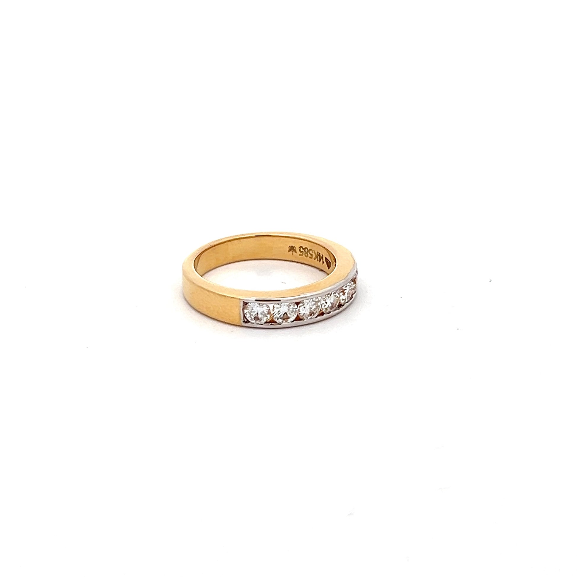 Round Shape Half Band Ring