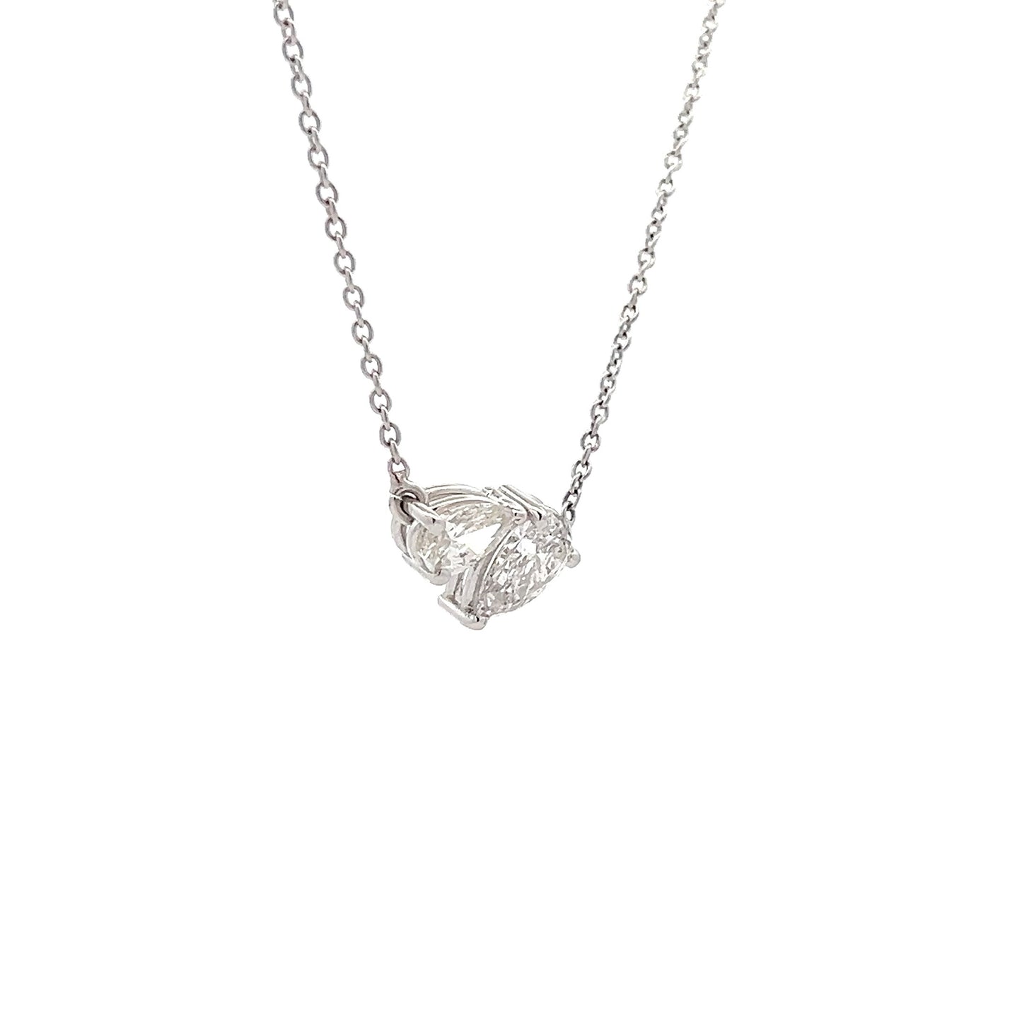 Zenith's Glimmer 1.58ct Marquise Shape Pendant in 14k White Gold with Diamos Lab Grown Diamond