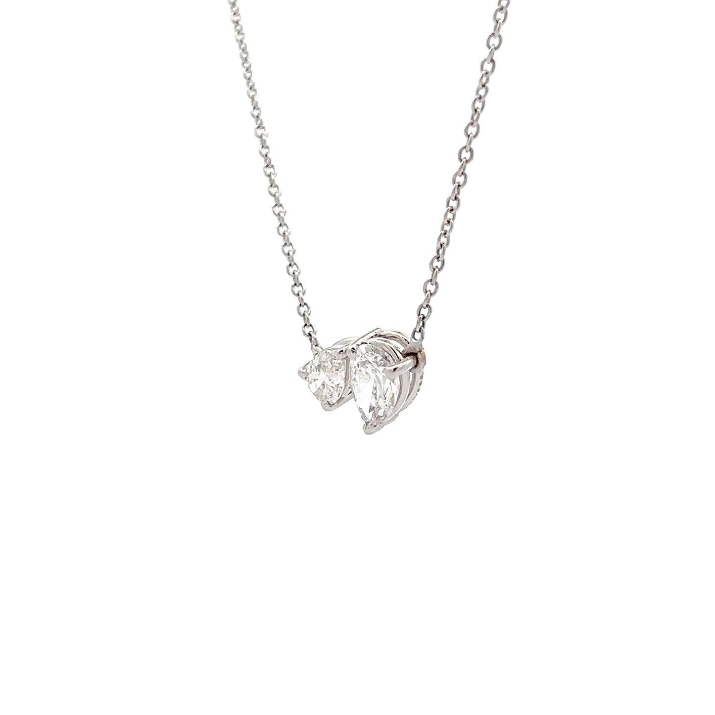 Zenith's Glimmer 1.58ct Marquise Shape Pendant in 14k White Gold with Diamos Lab Grown Diamond