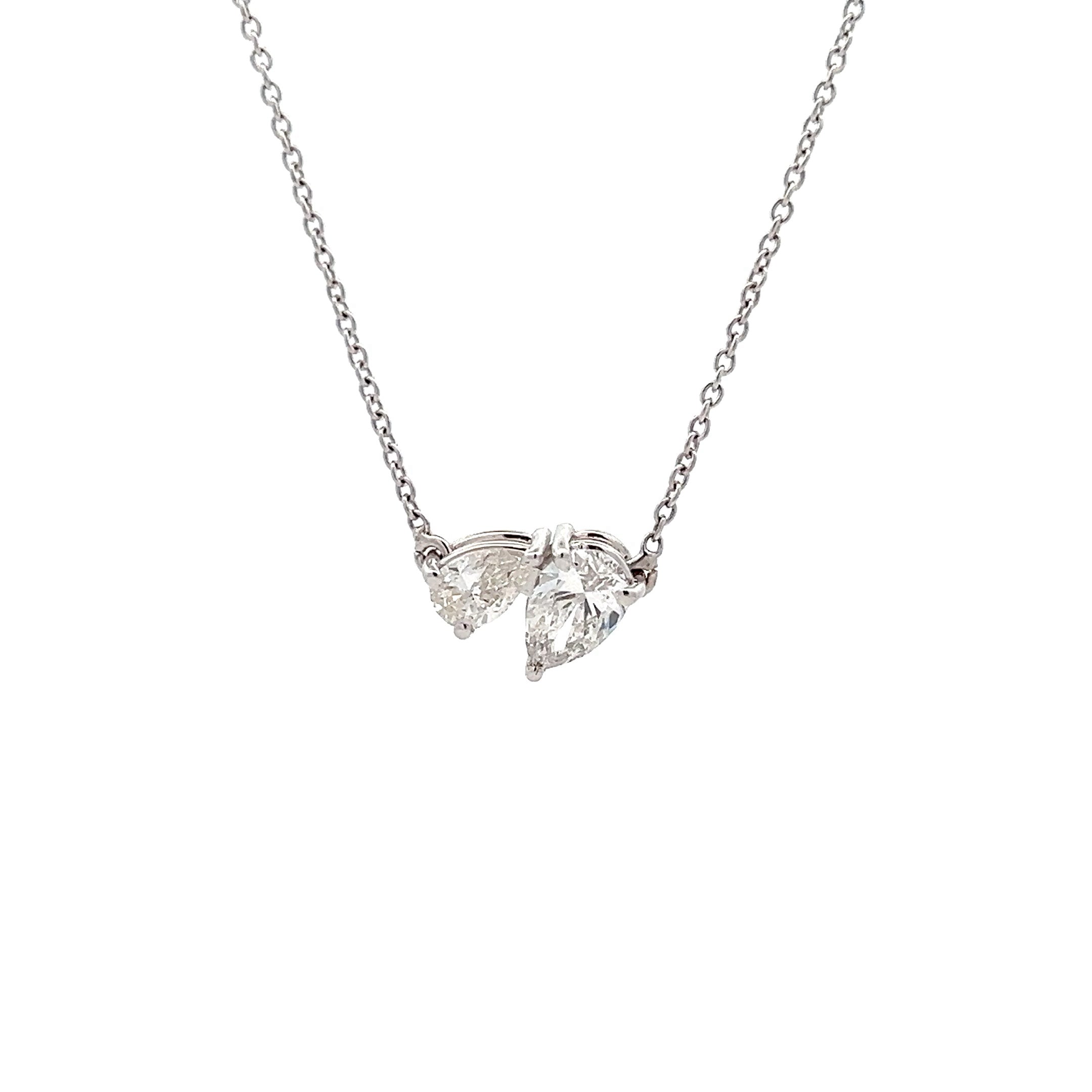 Zenith's Glimmer 1.58ct Marquise Shape Pendant in 14k White Gold with Diamos Lab Grown Diamond