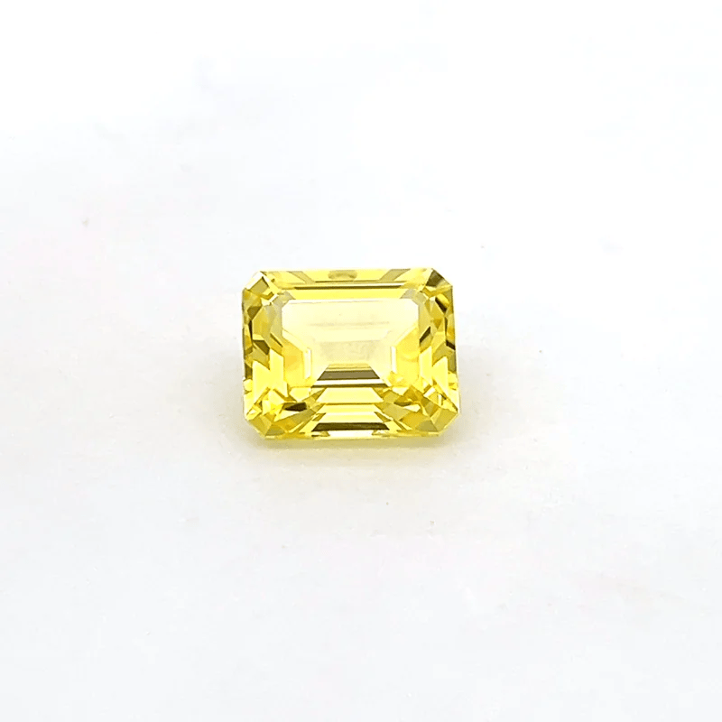 Octagon 6.51 Ct Lab Grown Yellow Sapphire, yellow sapphire 4.61ct c
