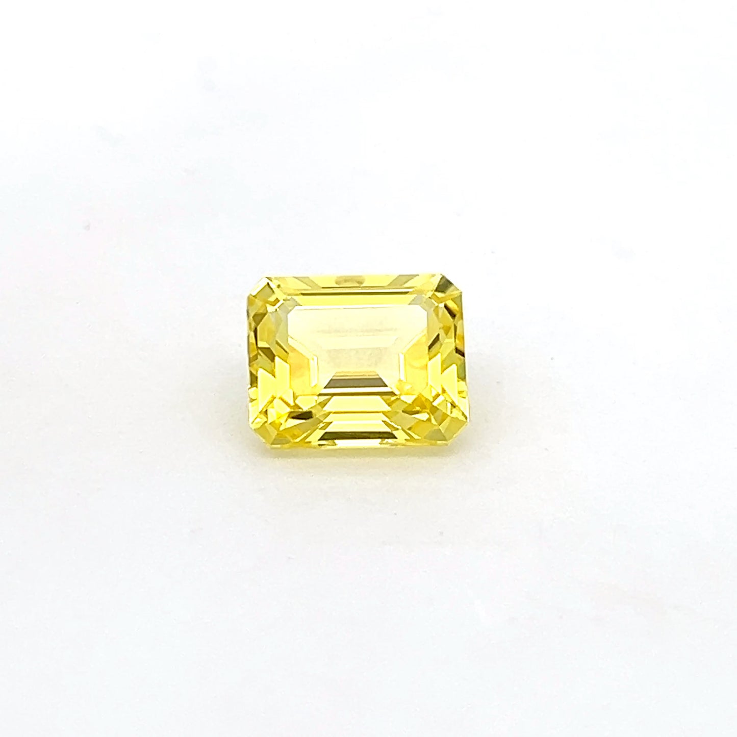 Octagon 6.51 Ct Lab Grown Yellow Sapphire