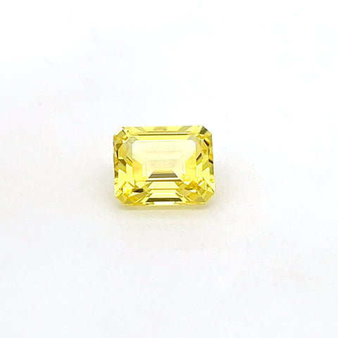octagon yellow sapphire 6.51ct c