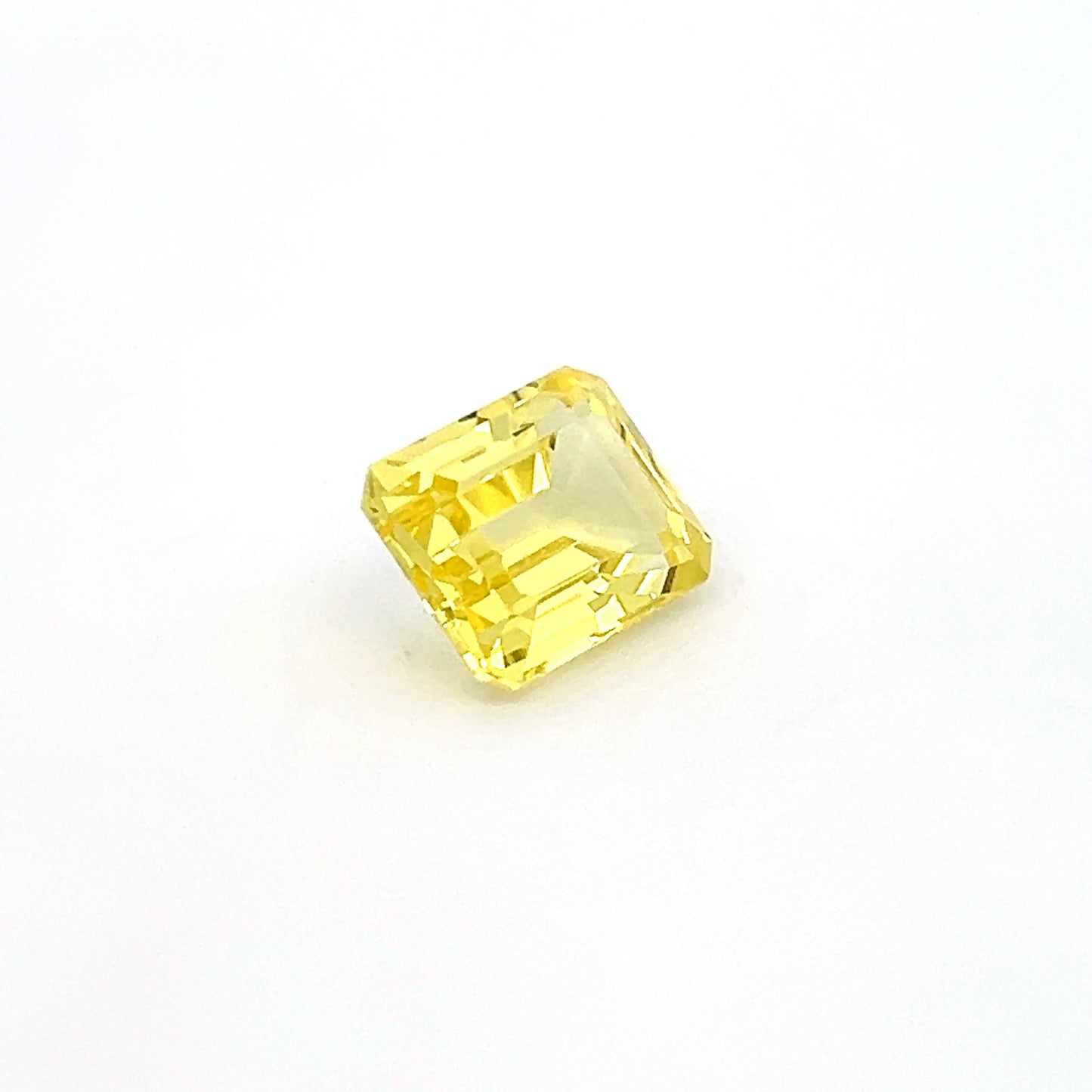 Octagon 6.51 Ct Lab Grown Yellow Sapphire