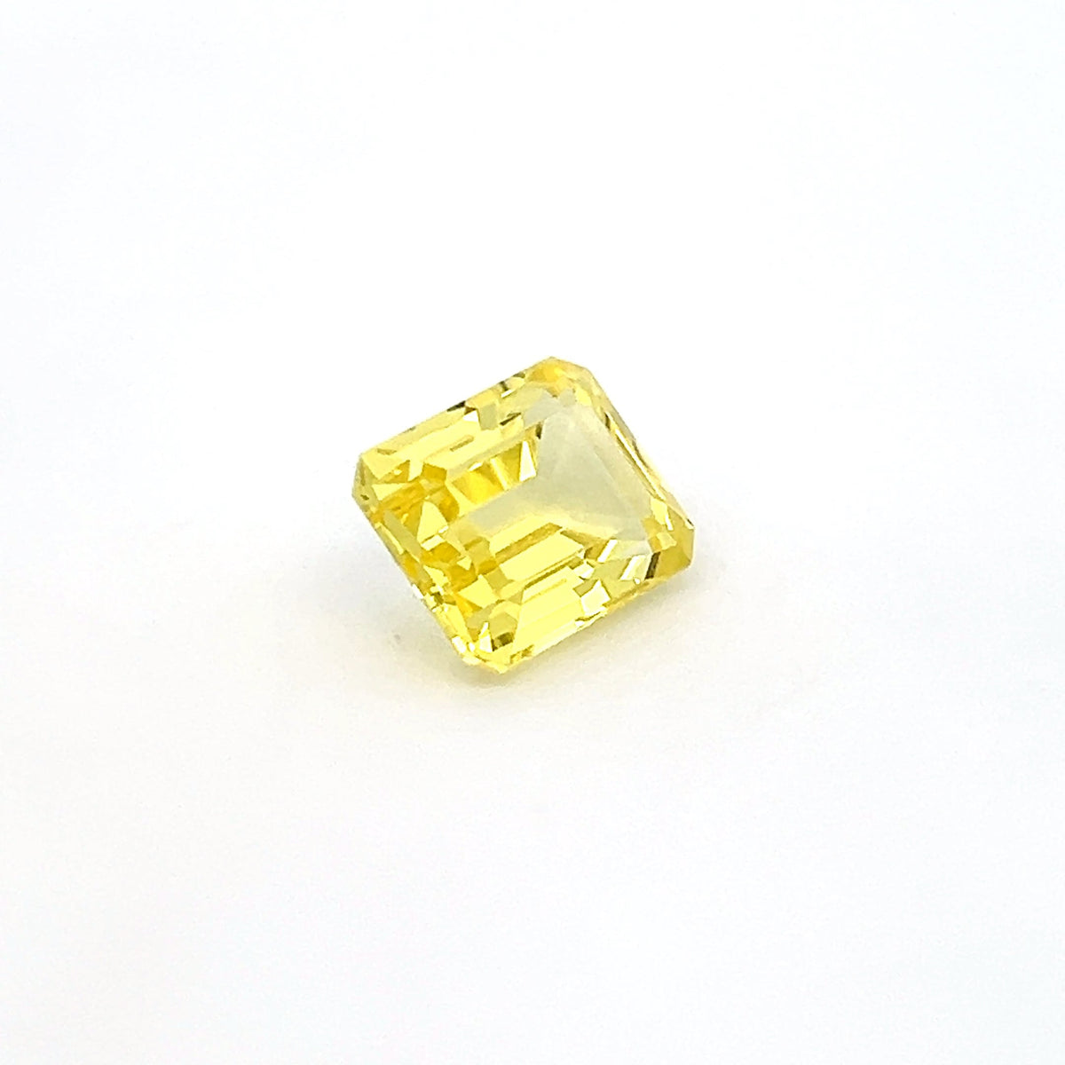 octagon yellow sapphire 6.51ct