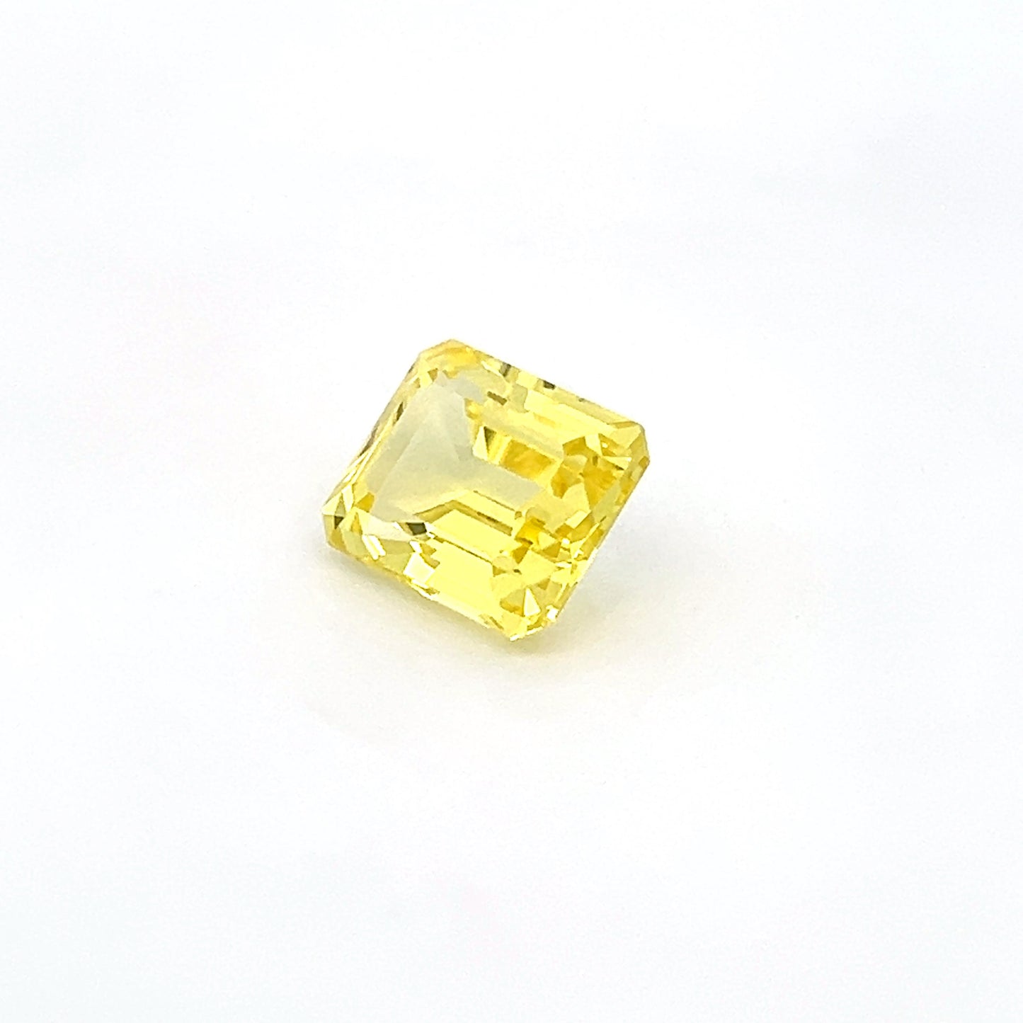 Octagon 6.51 Ct Lab Grown Yellow Sapphire
