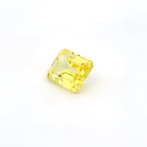 octagon yellow sapphire 6.51ct
