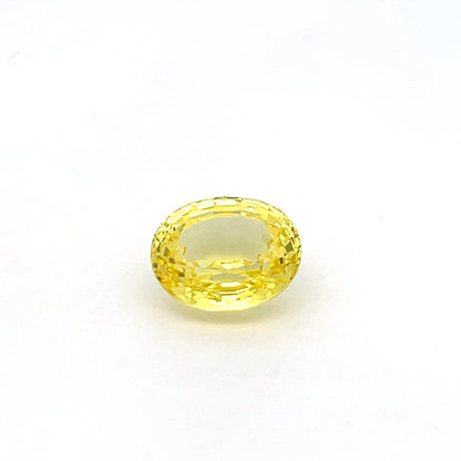 Oval 7.32 Ct Lab Grown Yellow Sapphire