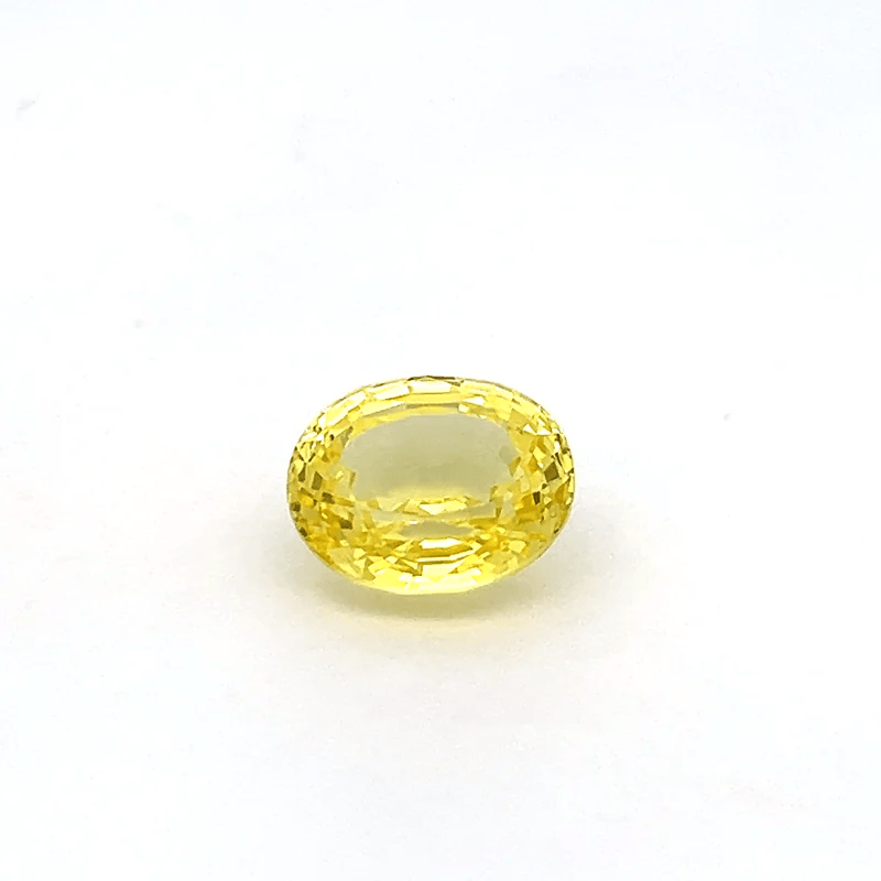 Oval 7.32 Ct Lab Grown Yellow Sapphire, oval yellow sapphire 7.32ct