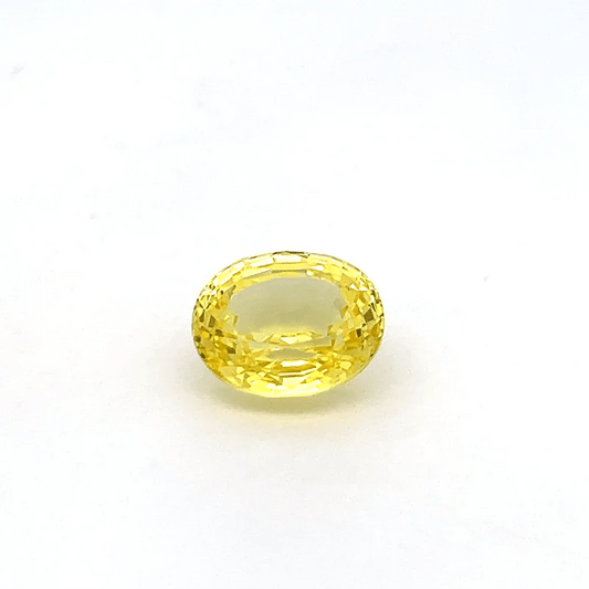 Oval 7.32 Ct Lab Grown Yellow Sapphire