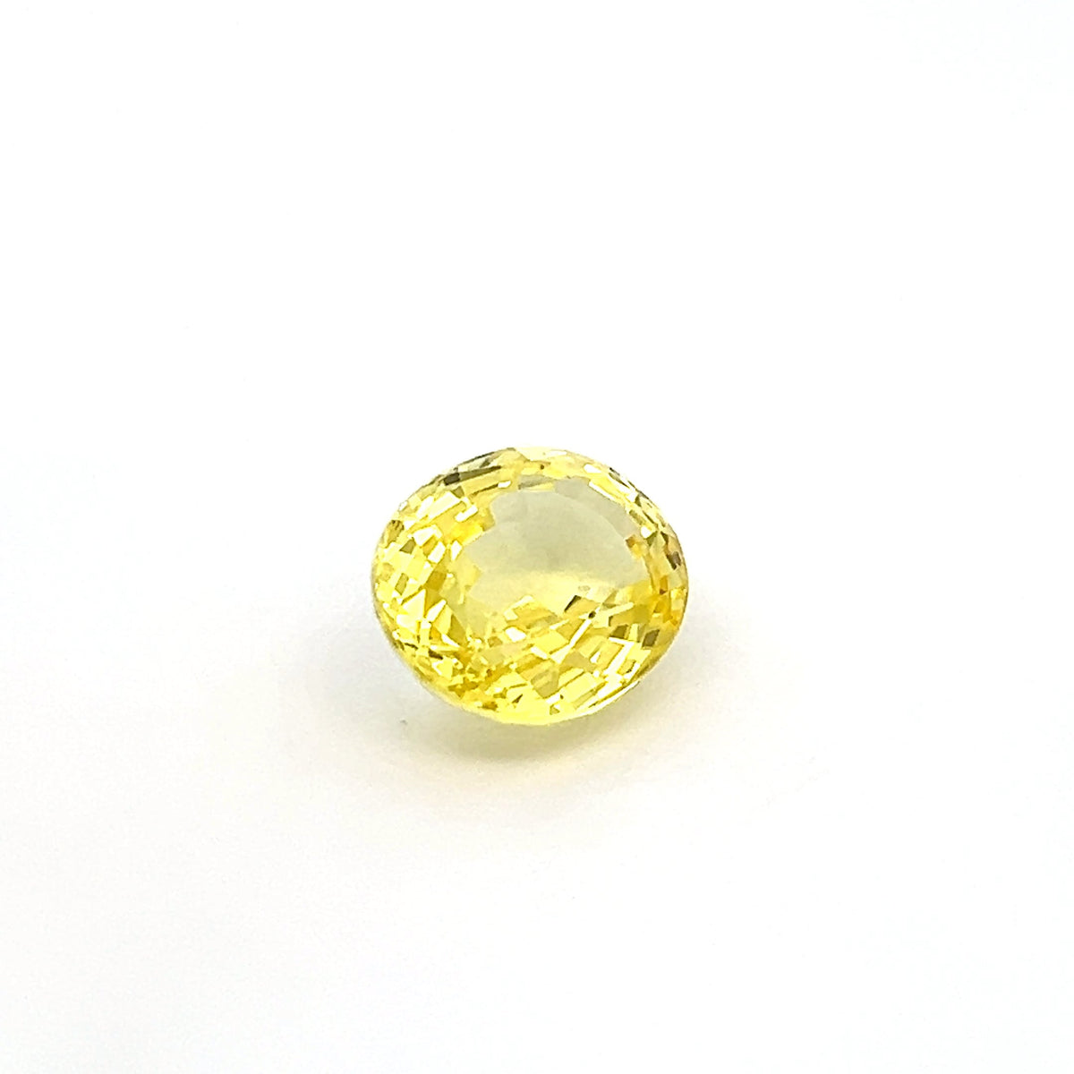 Oval 7.32 Ct Lab Grown Yellow Sapphire, oval yellow sapphire 7.32ct