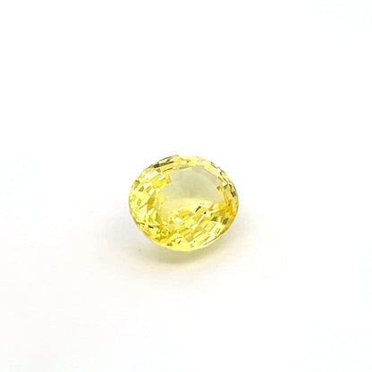 Oval 7.32 Ct Lab Grown Yellow Sapphire