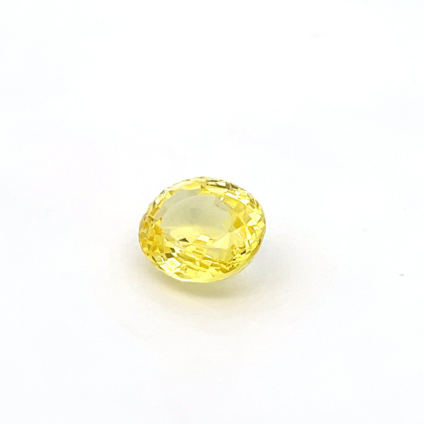 Oval 7.32 Ct Lab Grown Yellow Sapphire
