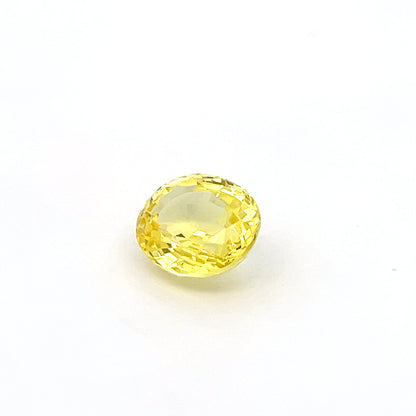 Oval 7.32 Ct Lab Grown Yellow Sapphire