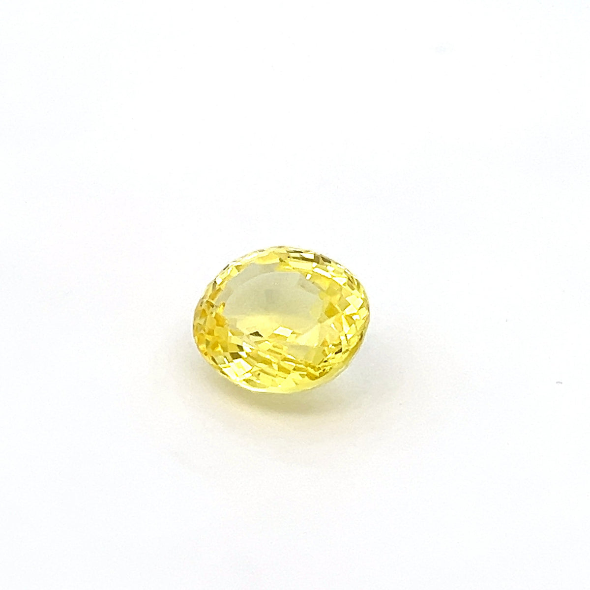 Oval 7.32 Ct Lab Grown Yellow Sapphire, oval yellow sapphire 7.32ct