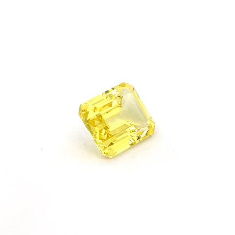 octagon yellow sapphire 7.41ct