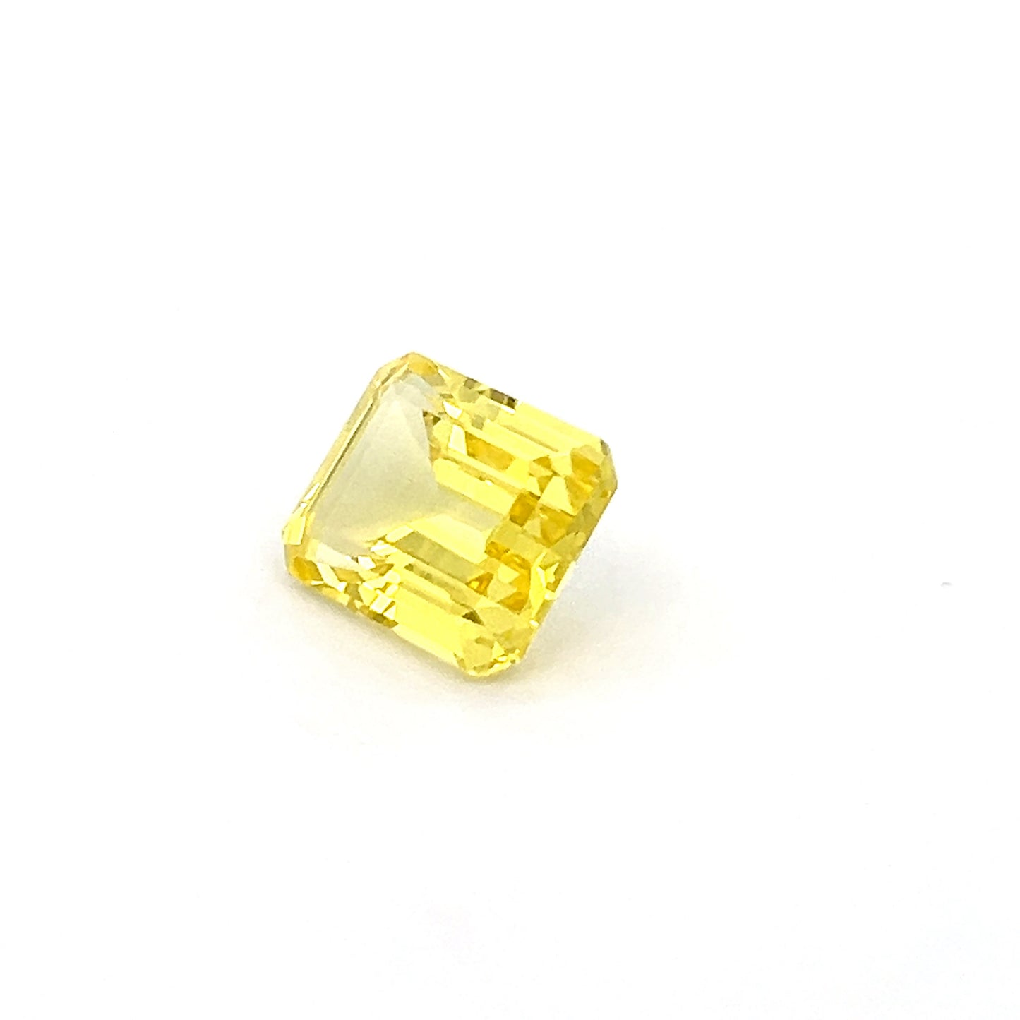 Octagon 8.58 Ct Lab Grown Yellow Sapphire