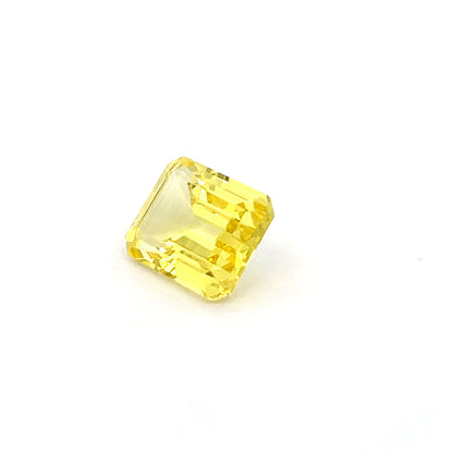 Octagon 8.58 Ct Lab Grown Yellow Sapphire