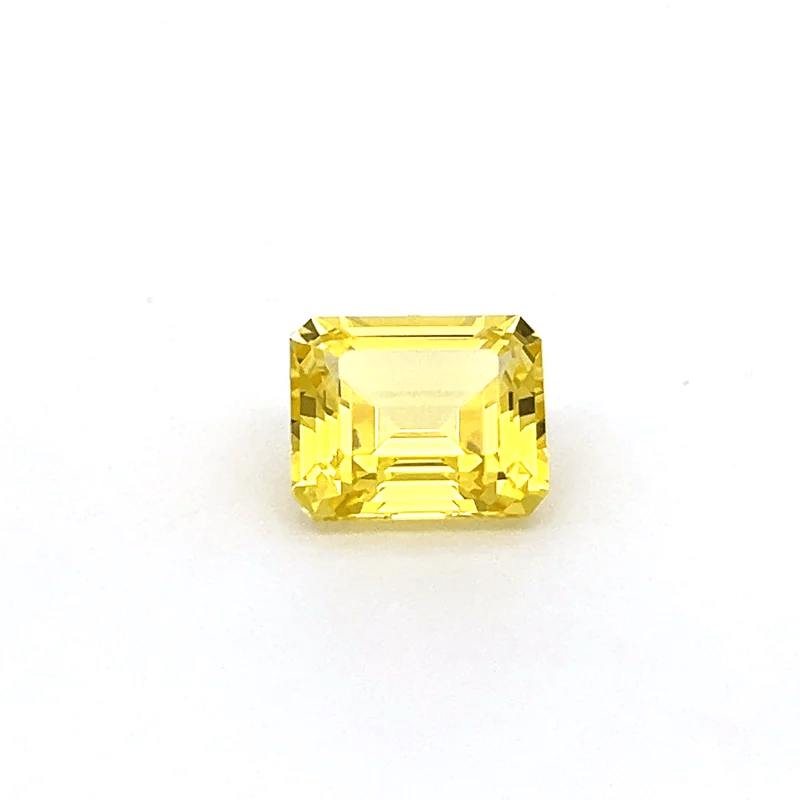 Octagon 8.58 Ct Lab Grown Yellow Sapphire