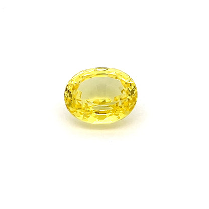 Oval 9.68 Ct Lab Grown Yellow Sapphire
