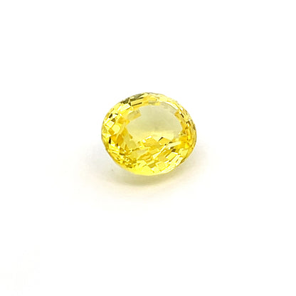 Oval 9.68 Ct Lab Grown Yellow Sapphire