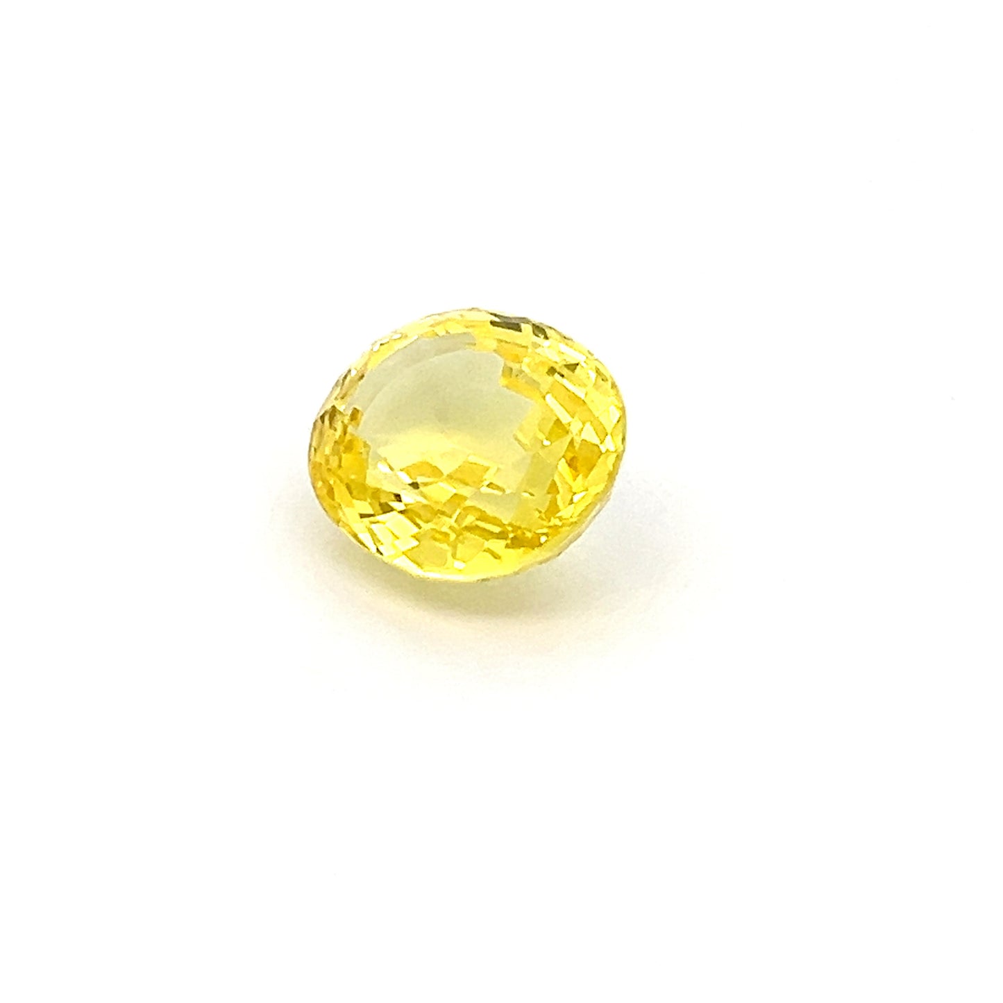 Oval 9.68 Ct Lab Grown Yellow Sapphire