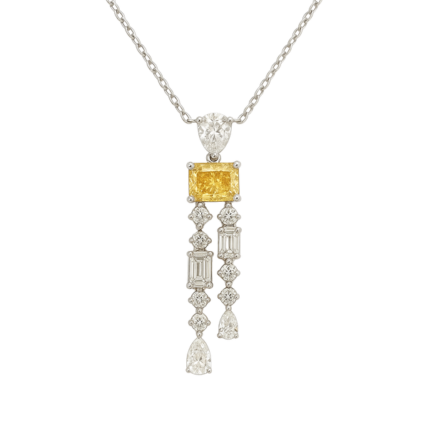 Yellow Raddiant Dangling Drop Pendant 
