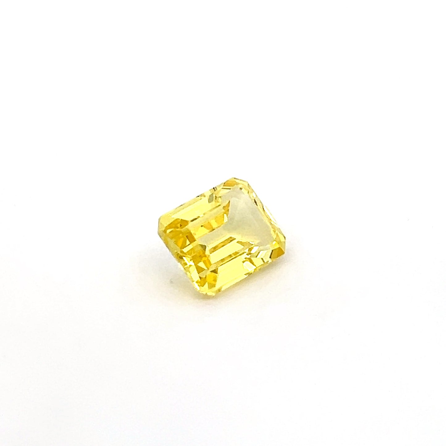Octagon 4.61 Ct Lab Grown Yellow Sapphire