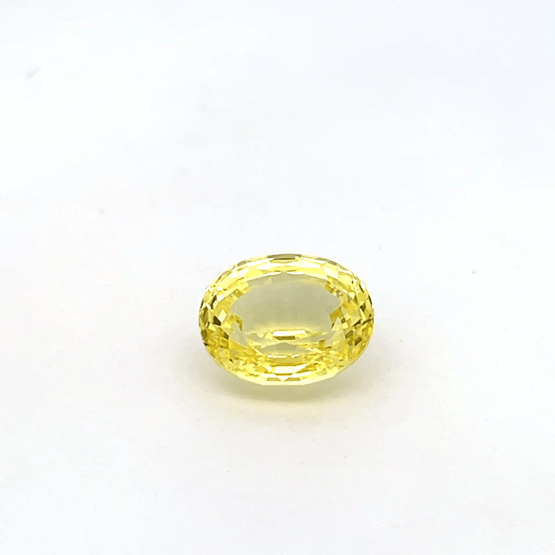Oval 6.63 Ct Yellow Sapphire Gemstone, oval yellow sapphire 6.63ct