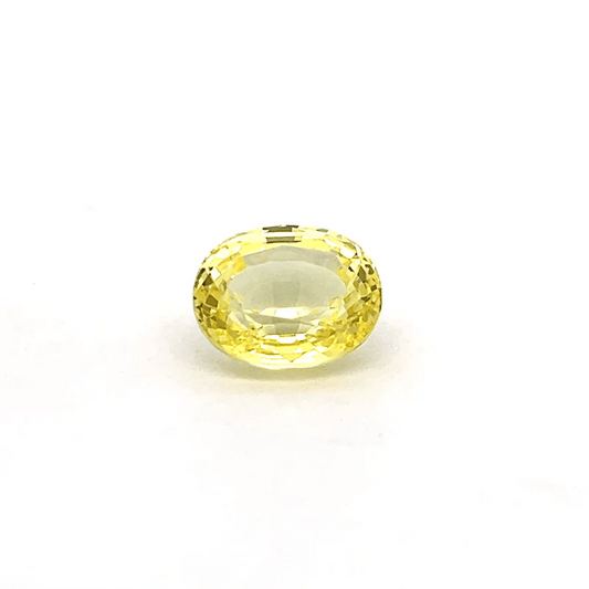 Oval 5.75 Ct Lab Grown Yellow Sapphire