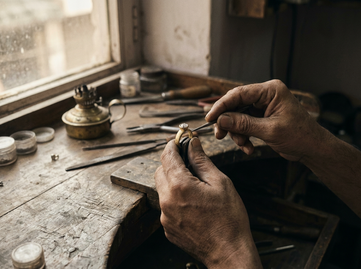 A jeweller at work