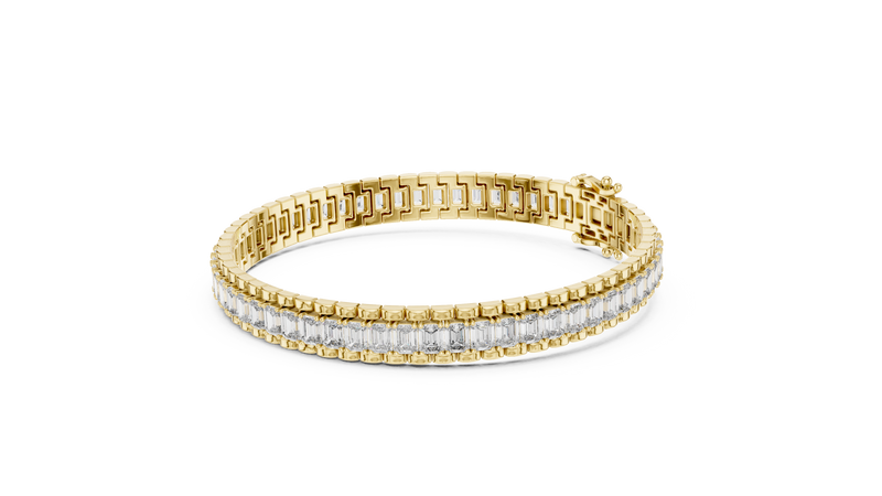 Emerald Cut IGI Certified Lab Grown Diamond Tennis Bracelet
