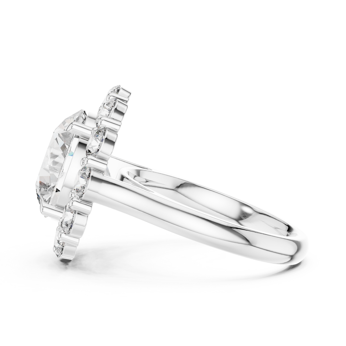 IGI Certified 5 Carat Round Lab Grown Diamond Engagement Ring, White Gold