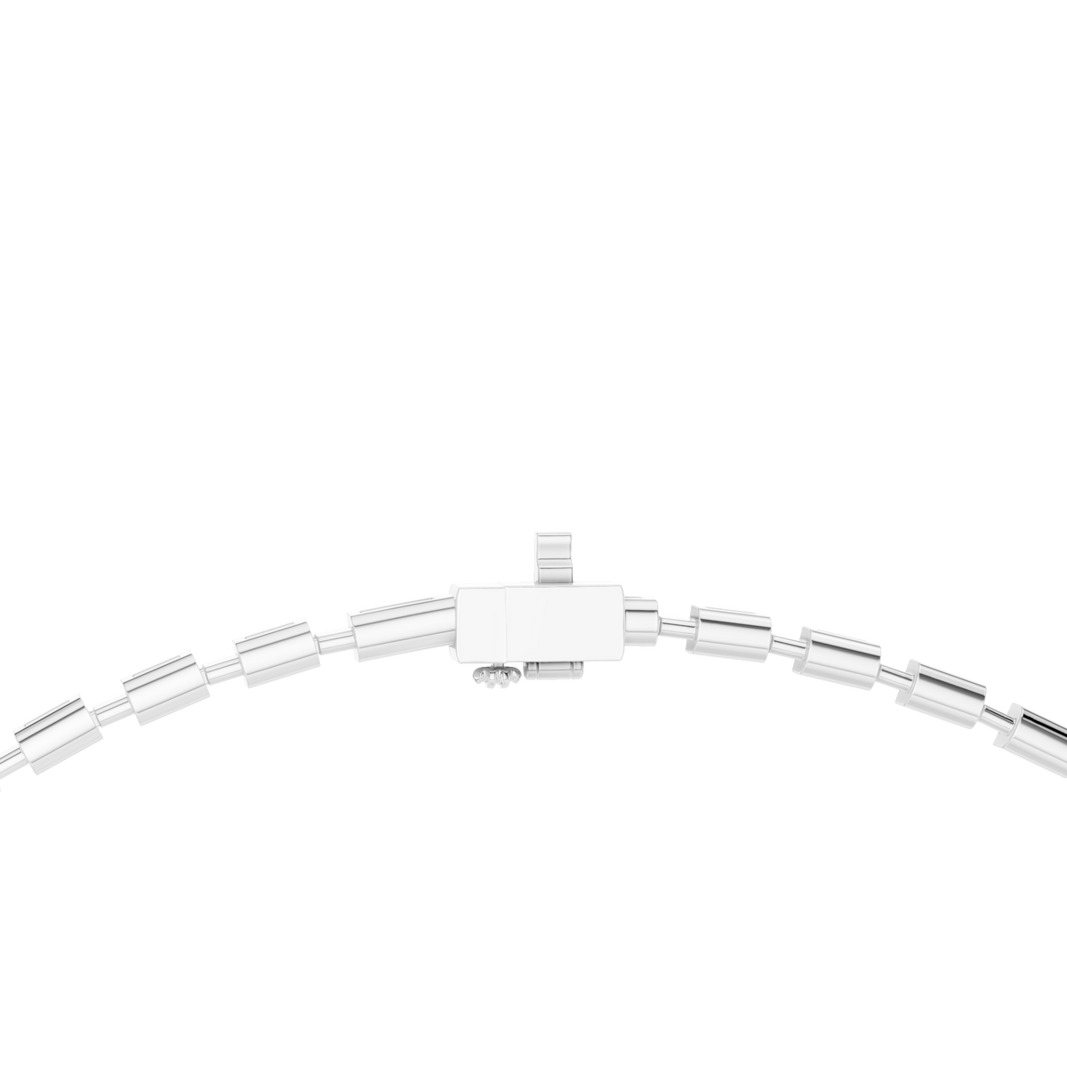 Eterna Emerald Cut Lab Grown Diamond Tennis Necklace, White Gold