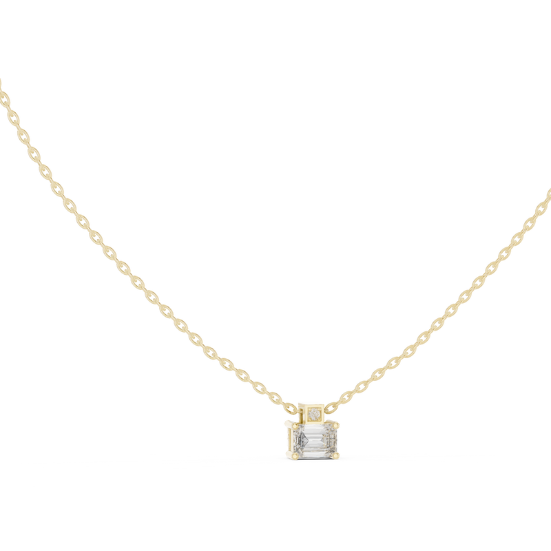 0.50 CT Emerald Cut Lab Grown Diamond Pendant
