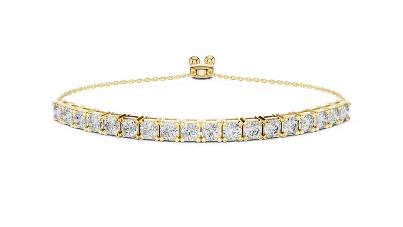 Round Lab Grown Diamond Adjustable Tennis Bracelet - 5.94 CT
