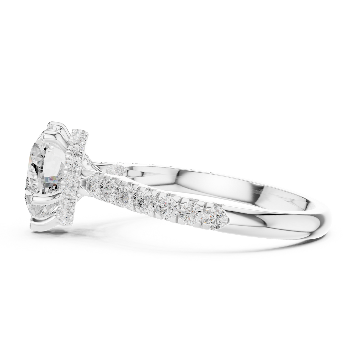 IGI Certified Heart Cut Lab-Grown Diamond Solitaire Ring, White Gold