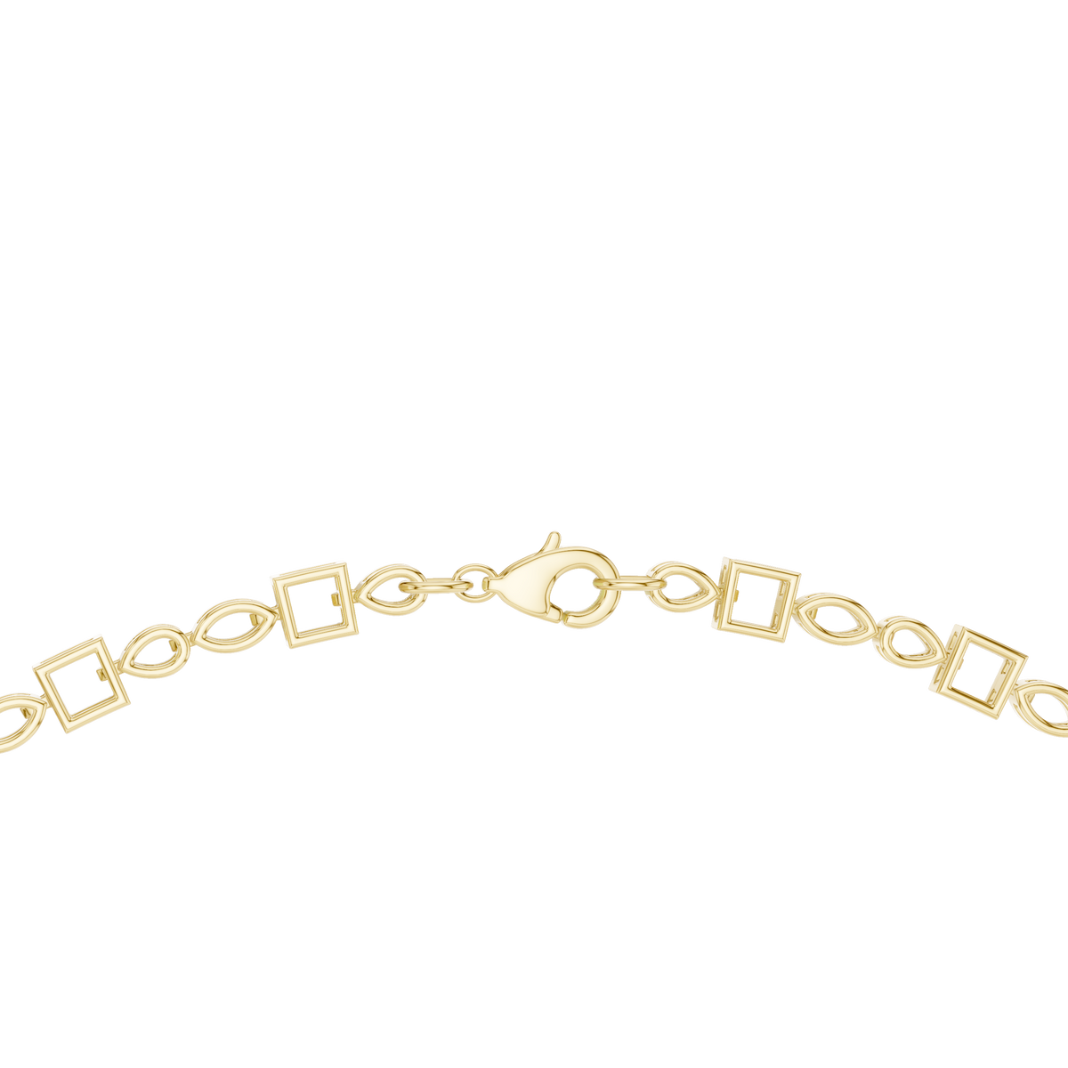 Verdelle Multi Shape Lab Grown Diamond Statement Necklace, Yellow Gold