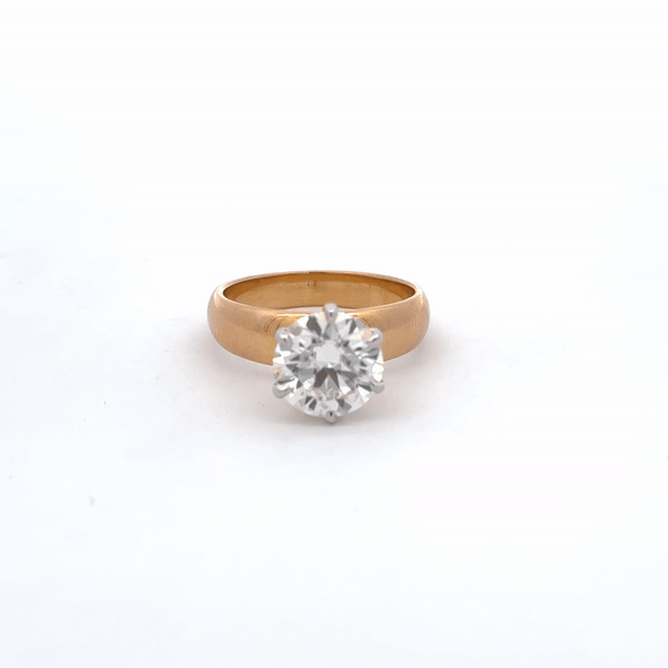 3 Carat Lab Grown Diamonds Round Solitaire Rings